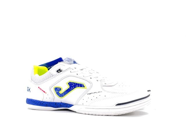 JOMA TOP FLEX 2342 Scarpa da calcetto indoor bianca con dettagli blu - 6