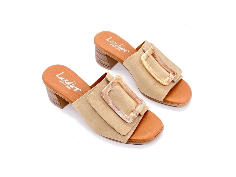 LUXDIVE Sabot Donna Beige in Zoccoli Calzature Durello - Agna, commercioVirtuoso.it