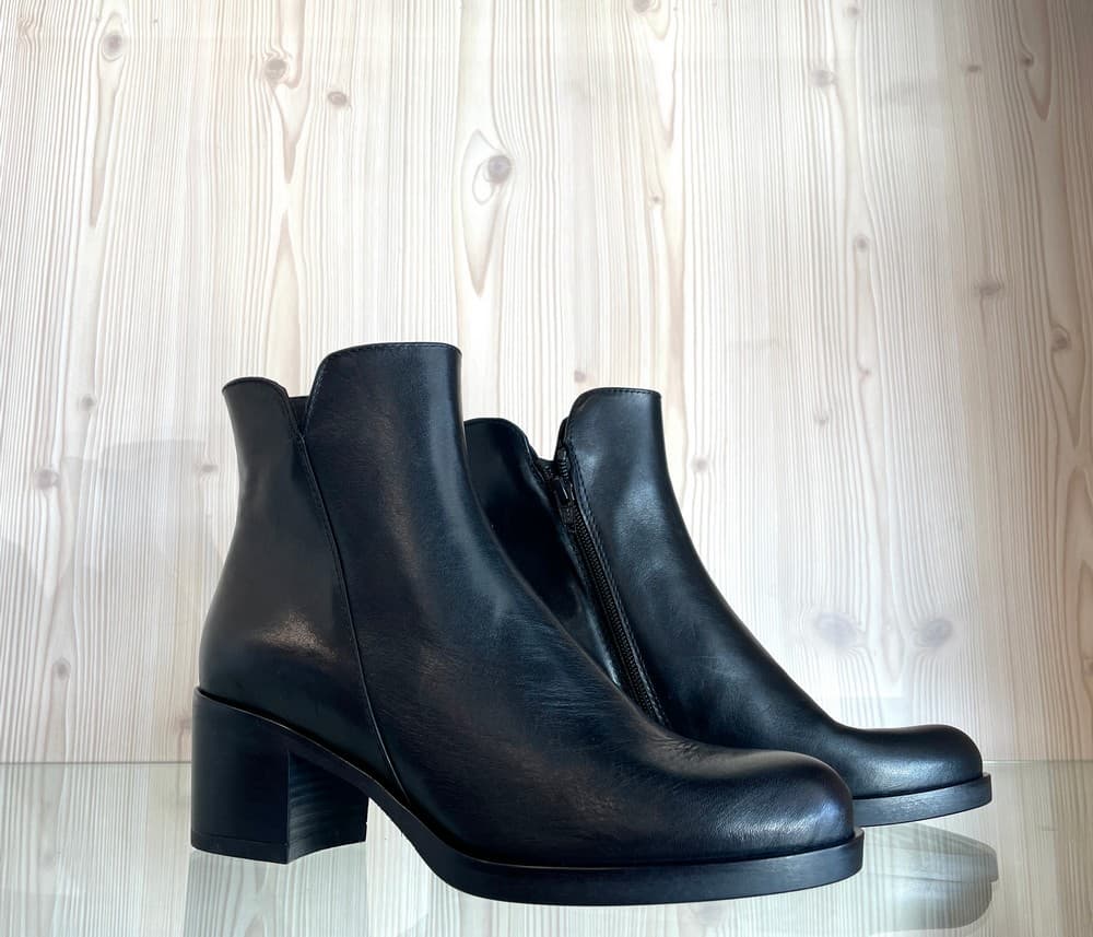 Lux stivaletti donna in vera pelle neri tacco 5 - 4