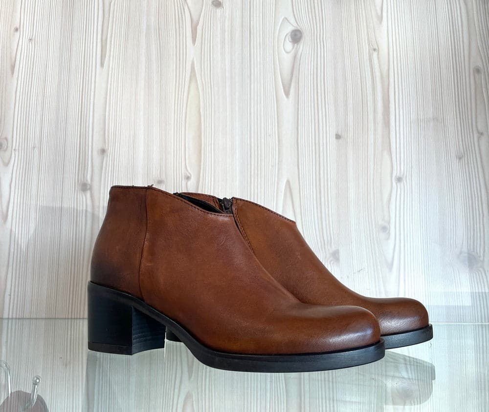 LUX Tronchetto Donna in Pelle Cuoio