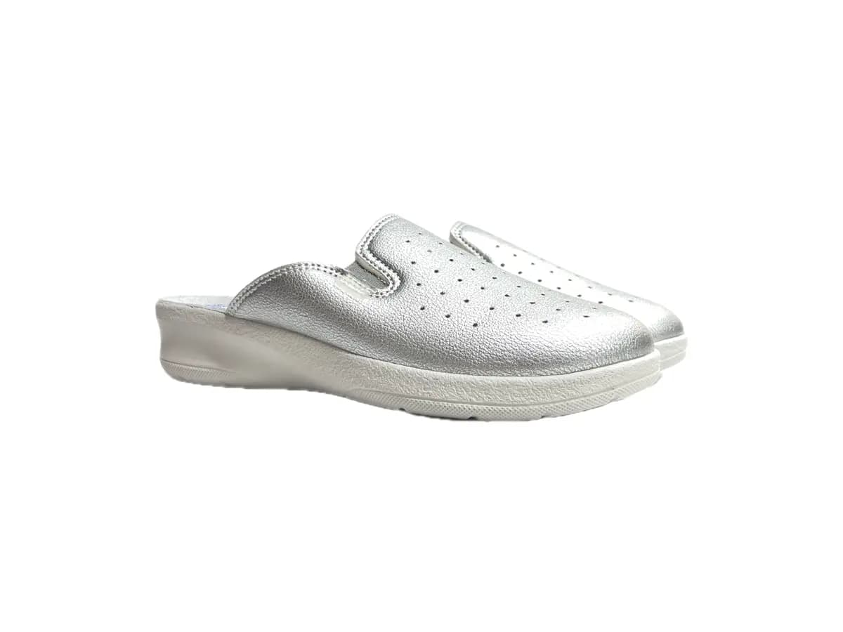 INBLU Ciabatta chiusa con elastici donna argento - 6
