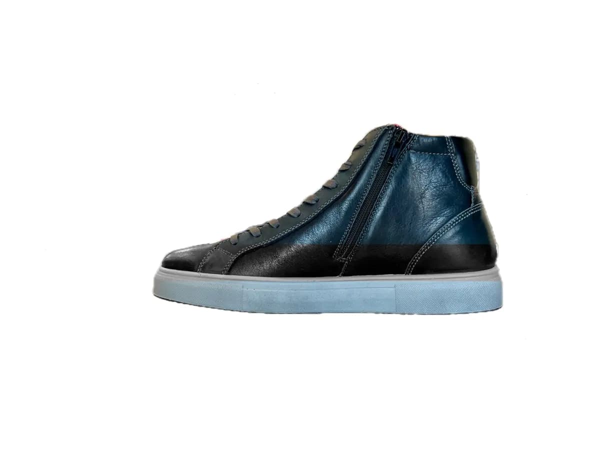 IGI e CO Sneakers alta uomo pelle blu notte in Sneaker casual Calzature Durello - Agna, commercioVirtuoso.it