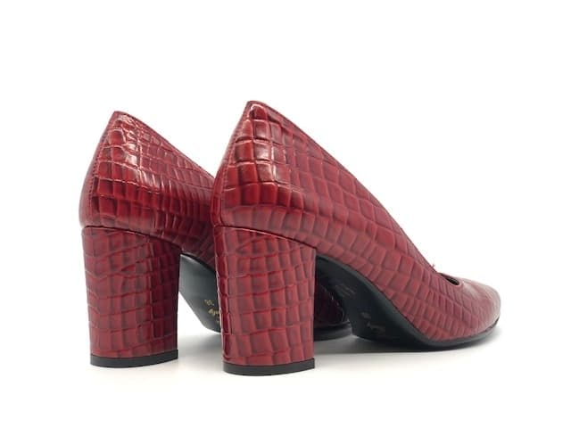 MODERNISSIMA Décolleté rosso stampato rettile in Scarpe col tacco Calzature Durello - Agna, commercioVirtuoso.it