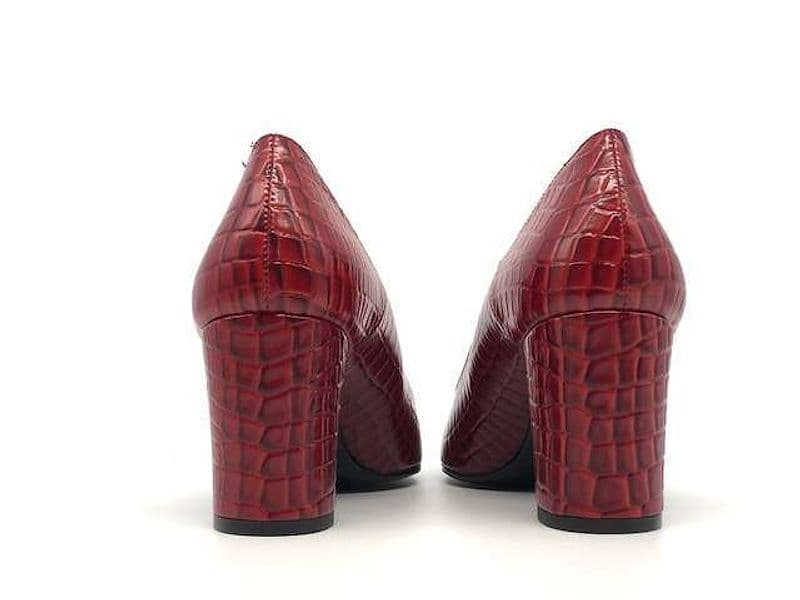 MODERNISSIMA Décolleté rosso stampato rettile in Scarpe col tacco Calzature Durello - Agna, commercioVirtuoso.it