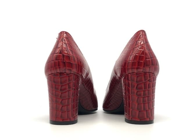 MODERNISSIMA Décolleté rosso stampato rettile in Scarpe col tacco Calzature Durello - Agna, commercioVirtuoso.it