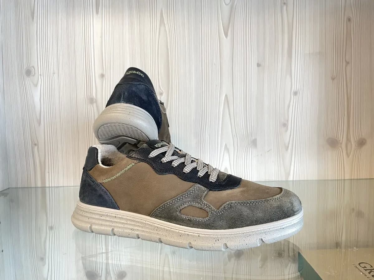 IGI &amp; CO. Sneakers uomo in pelle scamosciata e nabuk Bosco Fango in Sneaker casual Calzature Durello - Agna, commercioVirtuoso.it