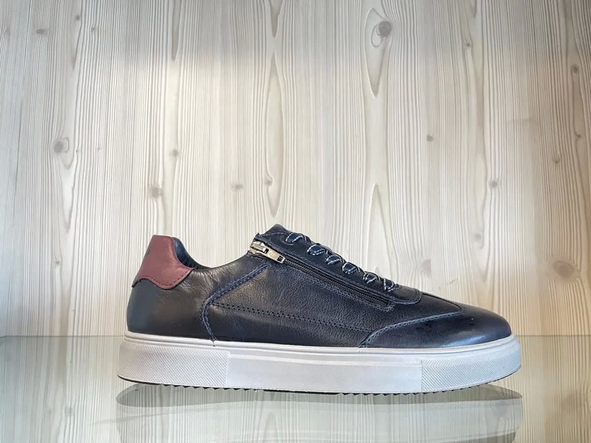 IGI &amp; CO. Sneakers uomo in pelle Blu notte in Sneaker casual Calzature Durello - Agna, commercioVirtuoso.it