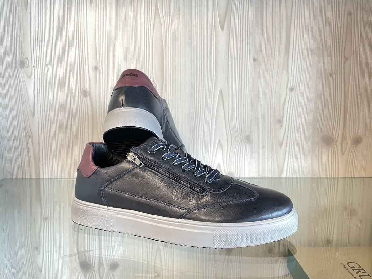 IGI &amp; CO. Sneakers uomo in pelle Blu notte in Sneaker casual Calzature Durello - Agna, commercioVirtuoso.it