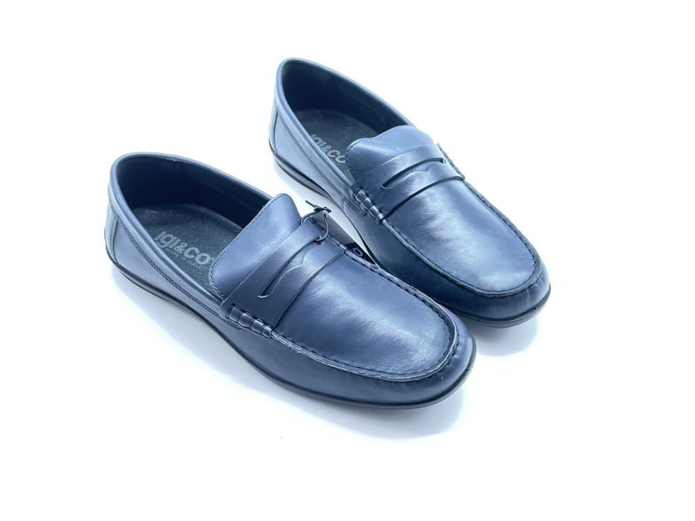 IGI &amp; CO.. Mocassino uomo vitello alfa blu in Loafer e mocassini Calzature Durello - Agna, commercioVirtuoso.it