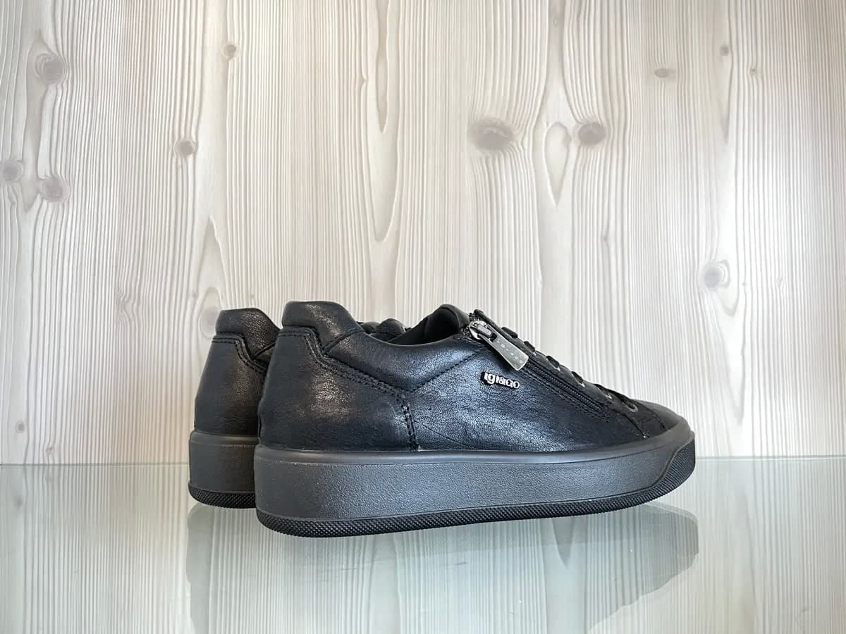 IGI &amp; CO. Sneakers Donna con zip Nere in Sneaker casual Calzature Durello - Agna, commercioVirtuoso.it