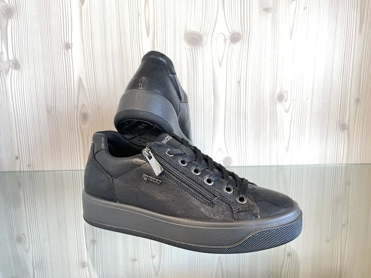 IGI &amp; CO. Sneakers Donna con zip Nere in Sneaker casual Calzature Durello - Agna, commercioVirtuoso.it