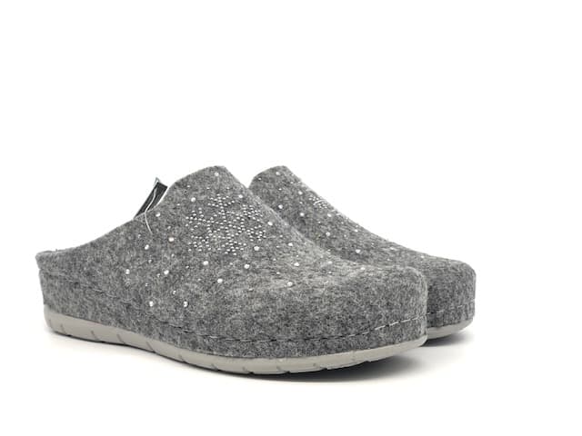 GRUNLAND Ciabatta donna chiusa Prau Grigio - 5