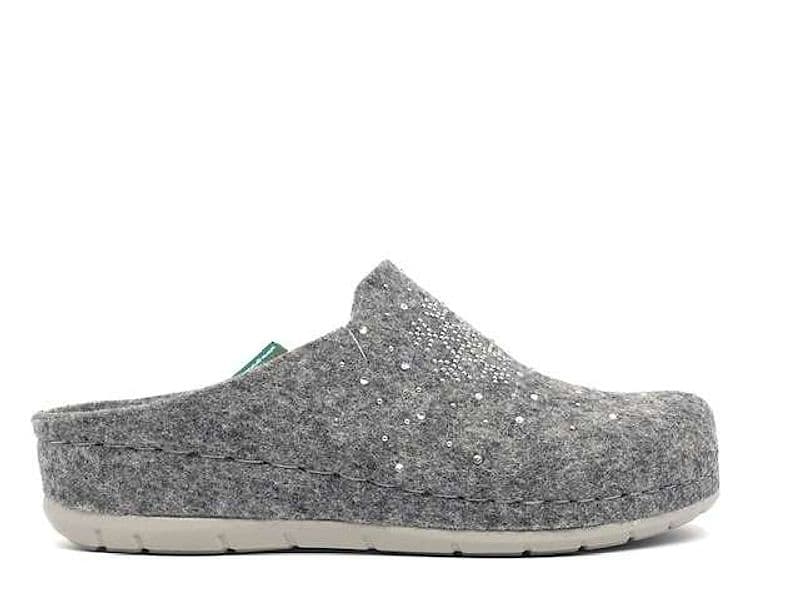 GRUNLAND Ciabatta donna chiusa Prau Grigio in Pantofole Calzature Durello - Agna, commercioVirtuoso.it