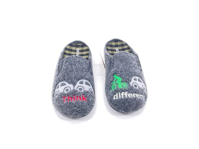 GRUNLAND Ciabatte chiuse uomo LECY THINK DIFFERENT Antracite - 5