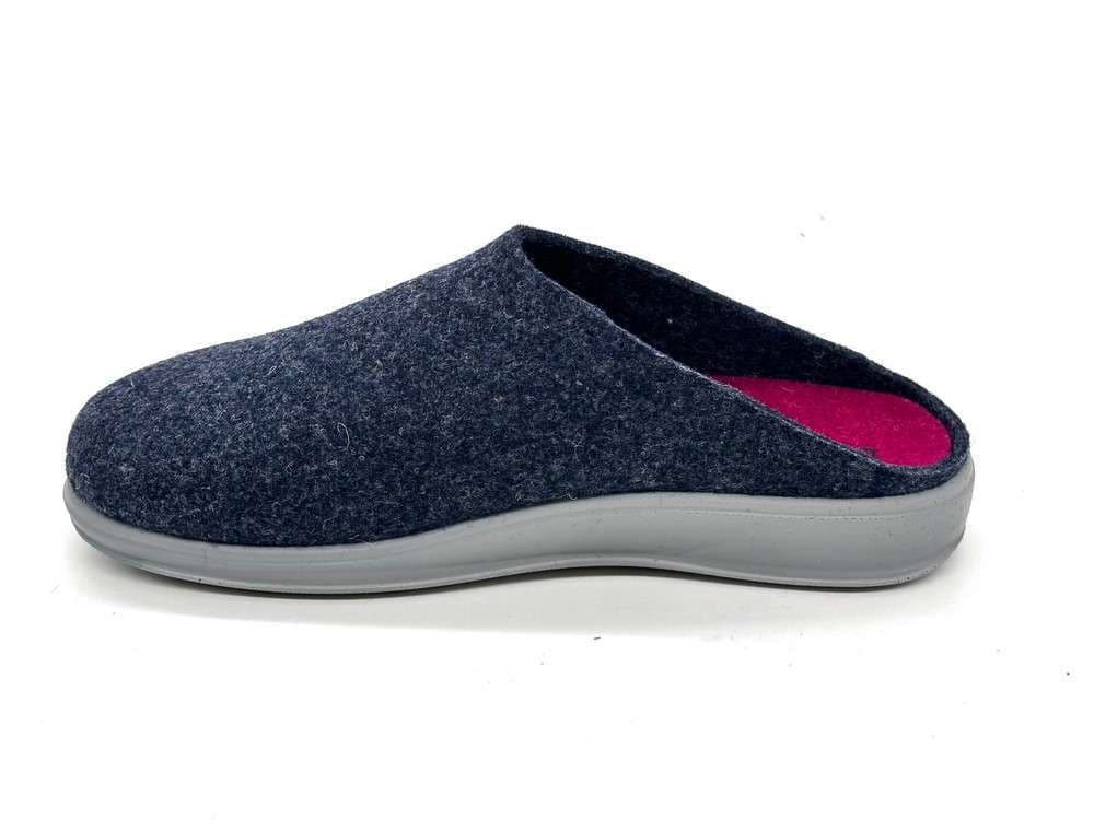 Grunland ciabatte chiuse donna Rafeltro di vera lana blu fucsia - 4