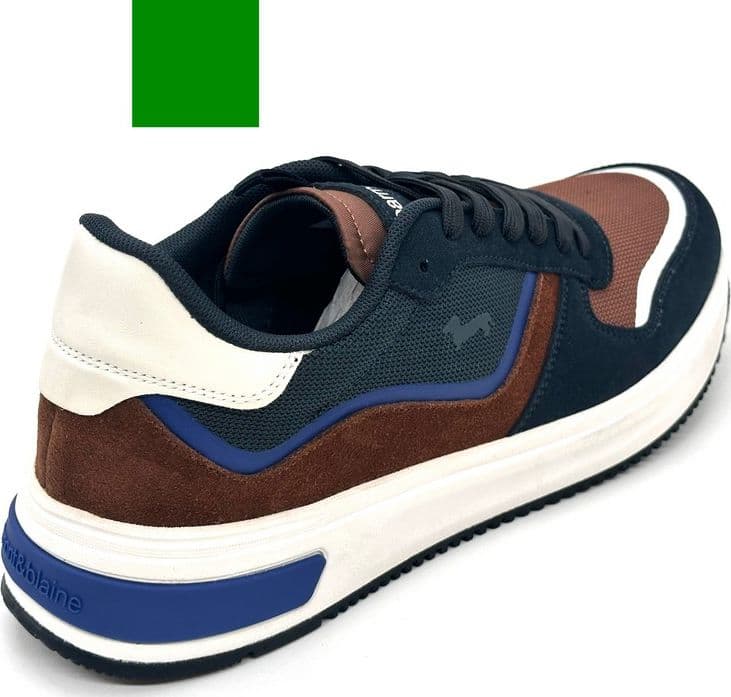 Harmont &amp; Blaine sneakers uomo scamosciate blu e marroni dettagli avio in Sneaker casual Calzature Durello - Agna, commercioVirtuoso.it