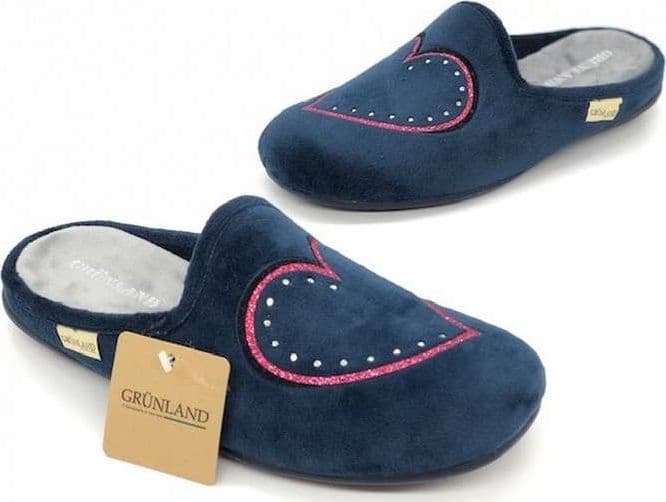 GRUNLAND Ciabatte donna blu con cuore rosa in Infradito e ciabatte da spiaggia Calzature Durello - Agna, commercioVirtuoso.it