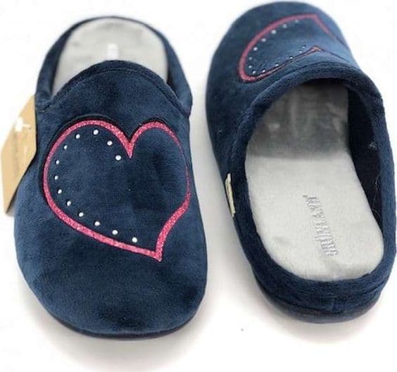GRUNLAND Ciabatte donna blu con cuore rosa in Infradito e ciabatte da spiaggia Calzature Durello - Agna, commercioVirtuoso.it