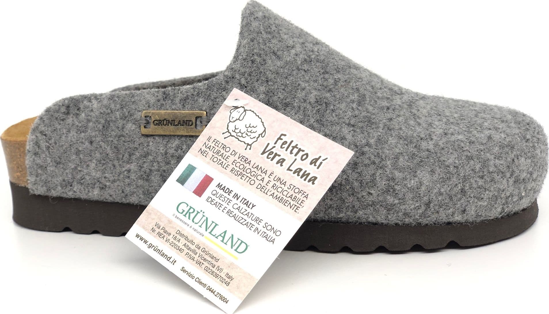GRUNLAND Ciabatte donna HOLA CB2517 grigio in Pantofole Calzature Durello - Agna, commercioVirtuoso.it