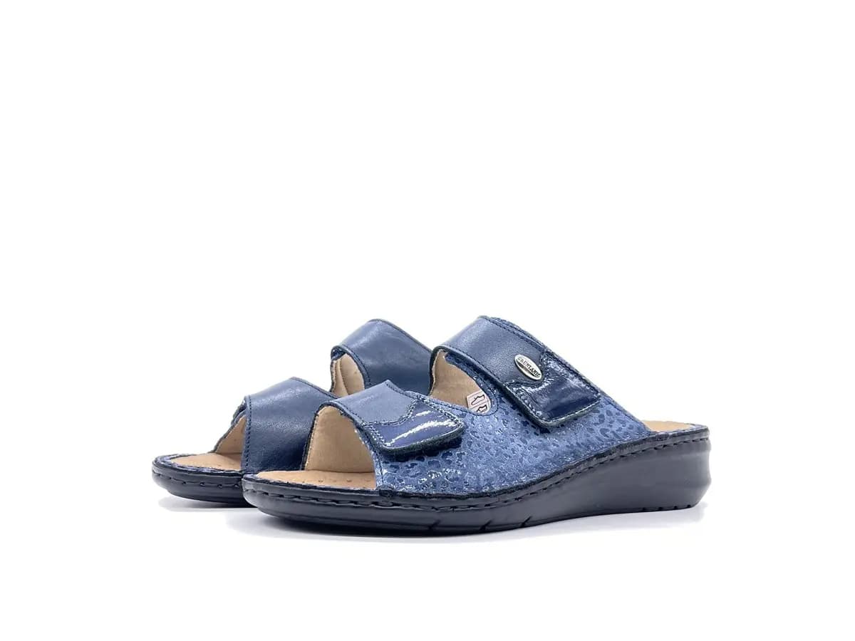 GRUNLAND DAMI Ciabatte donna sanitarie a due strappi avio con plantare estraibile - 6