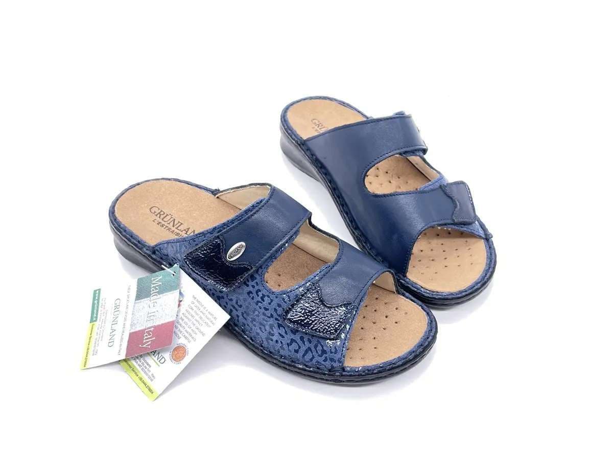 GRUNLAND DAMI Ciabatte donna sanitarie a due strappi avio con plantare estraibile in Pantofole Calzature Durello - Agna, commercioVirtuoso.it