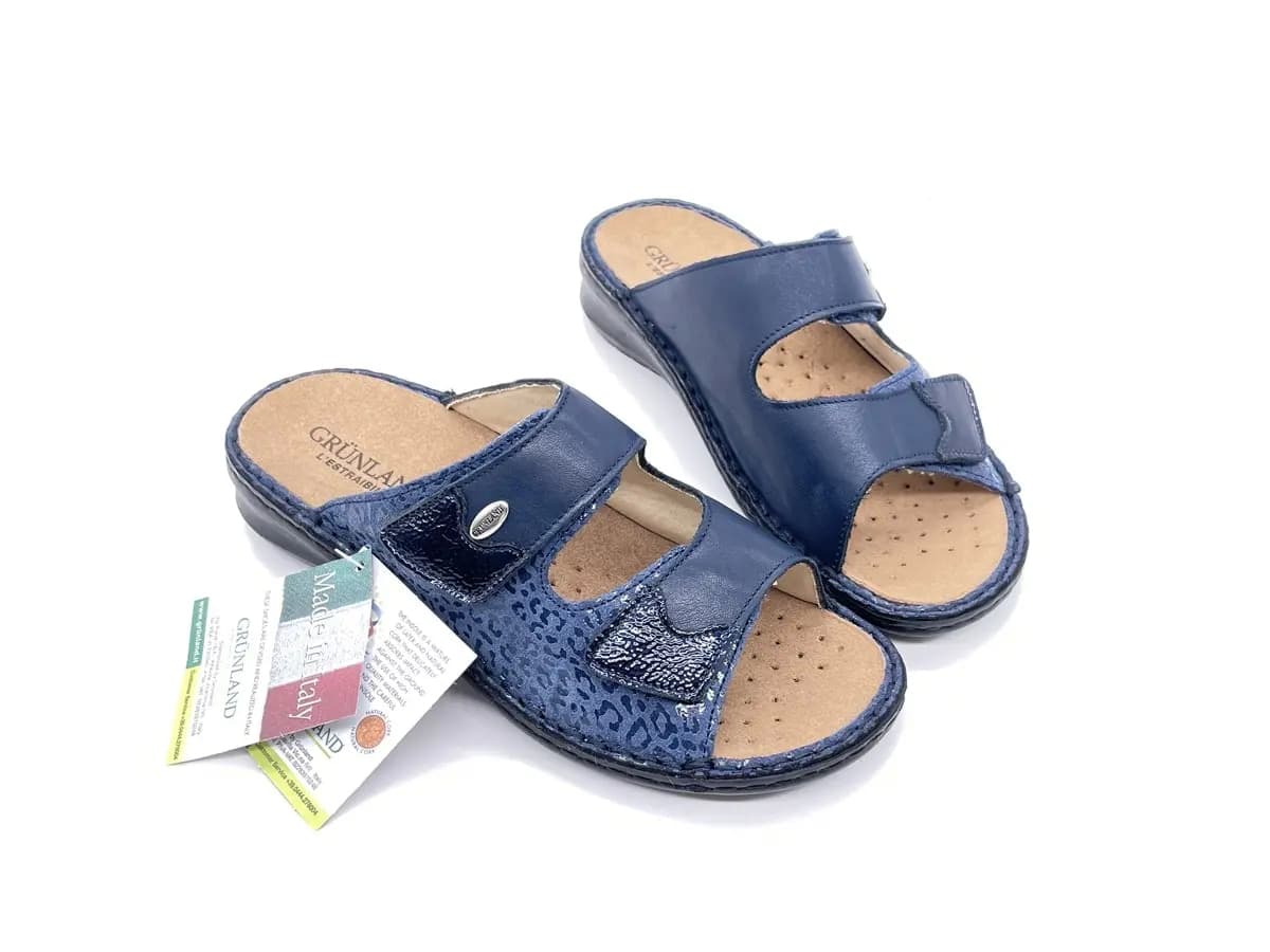 GRUNLAND DAMI Ciabatte donna sanitarie a due strappi avio con plantare estraibile in Pantofole Calzature Durello - Agna, commercioVirtuoso.it