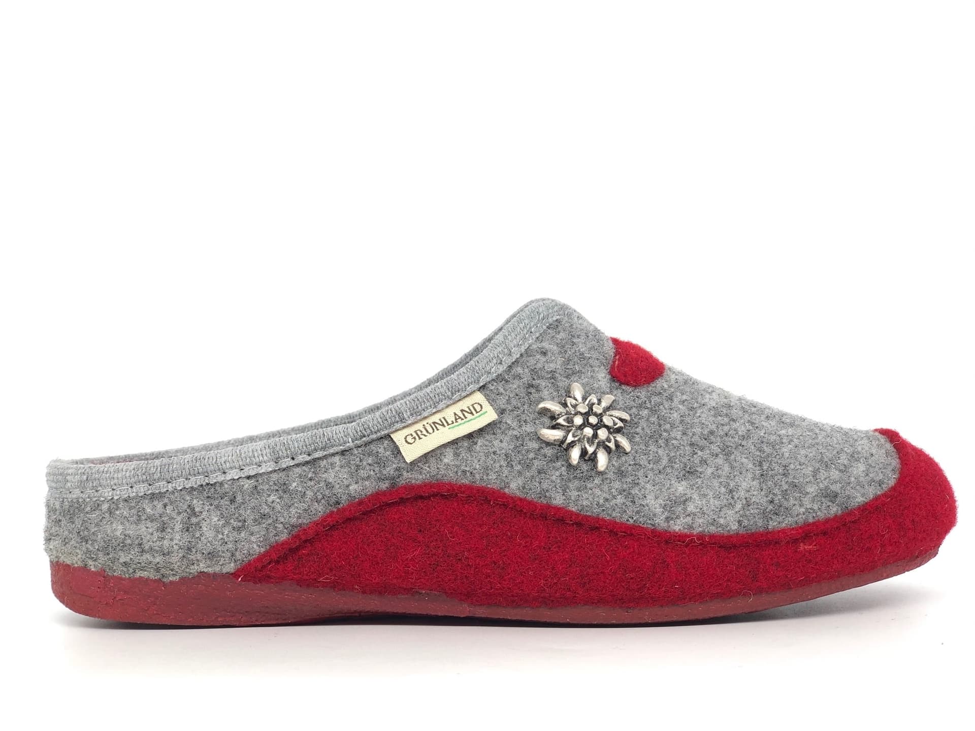 GRUNLAND Ciabatte donna ADRI CI1672 grigio rosso in Pantofole Calzature Durello - Agna, commercioVirtuoso.it