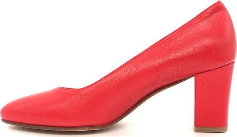 GRUNLAND Décolleté punta tonda in pelle rossa in Scarpe col tacco Calzature Durello - Agna, commercioVirtuoso.it