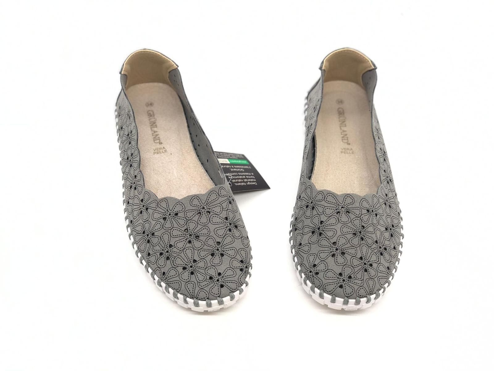 GRUNLAND Mocassino donna MAGI forato grigio in Pantofole Calzature Durello - Agna, commercioVirtuoso.it