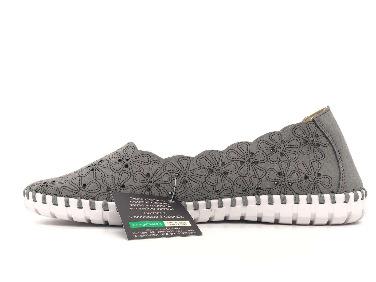 GRUNLAND Mocassino donna MAGI forato grigio in Pantofole Calzature Durello - Agna, commercioVirtuoso.it