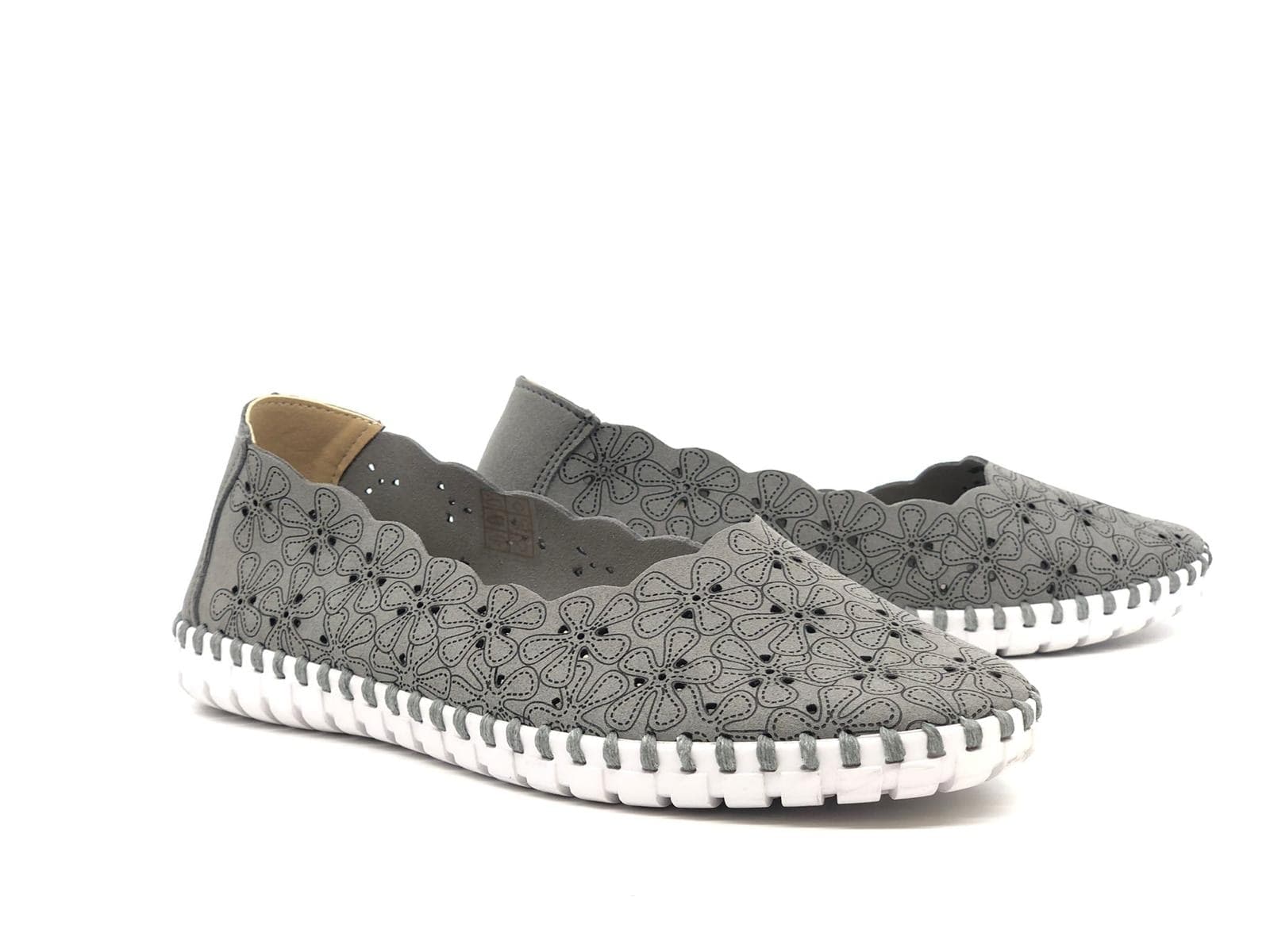GRUNLAND Mocassino donna MAGI forato grigio in Pantofole Calzature Durello - Agna, commercioVirtuoso.it