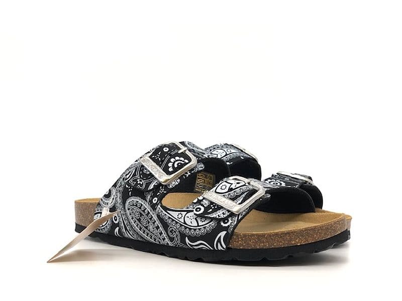 GRUNLAND Ciabatte donna due fasce CB2671 Nero - 6