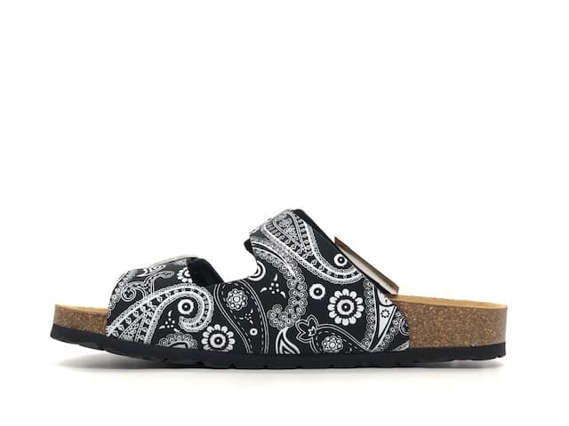 GRUNLAND Ciabatte donna due fasce CB2671 Nero - 5