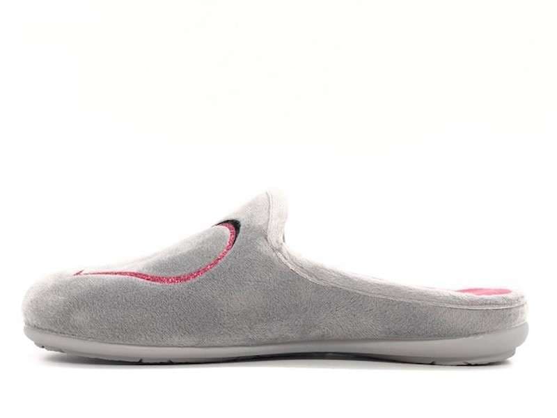 GRUNLAND Ciabatte donna grigie con cuore fucsia in Infradito e ciabatte da spiaggia Calzature Durello - Agna, commercioVirtuoso.it