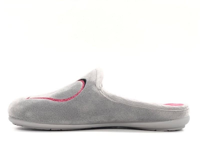 GRUNLAND Ciabatte donna grigie con cuore fucsia in Infradito e ciabatte da spiaggia Calzature Durello - Agna, commercioVirtuoso.it