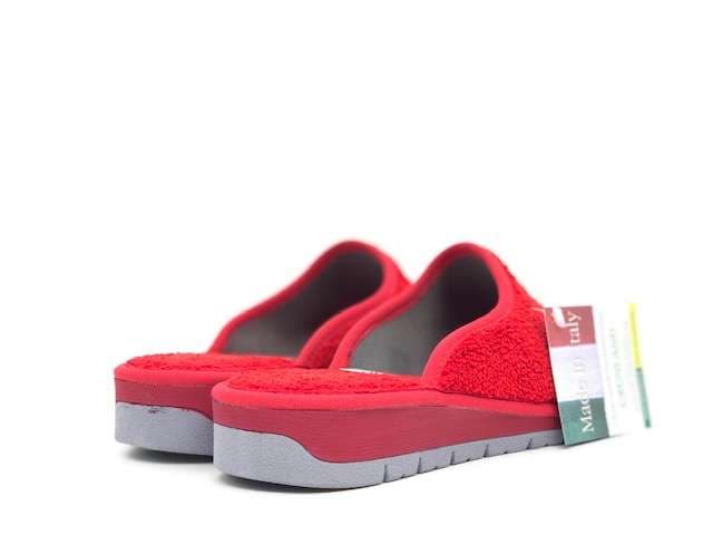 GRUNLAND Ciabatta Dola Donna in spugna Rosso in Pantofole Calzature Durello - Agna, commercioVirtuoso.it
