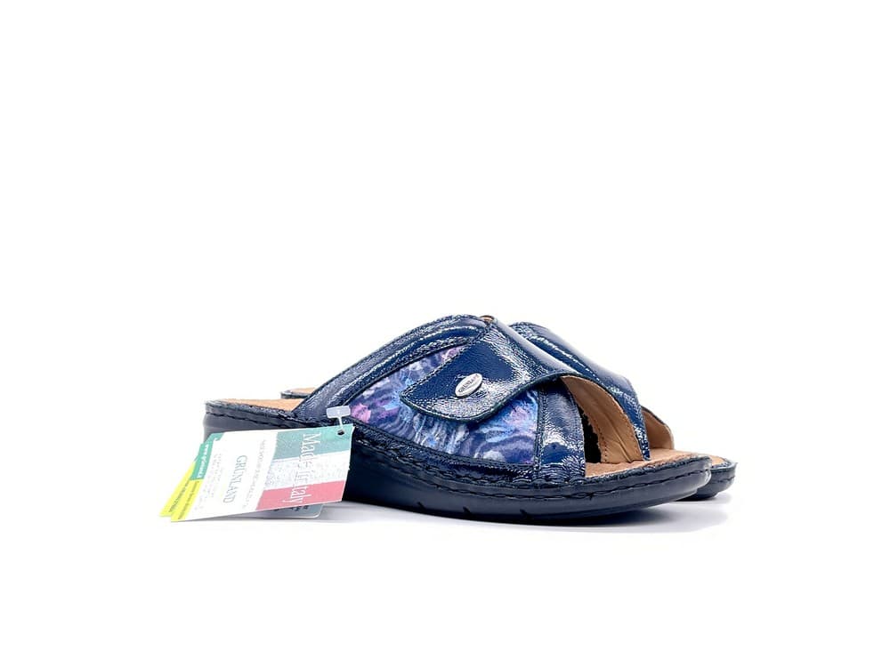 GRUNLAND Ciabatta Donna Dami Blu Uno Strappo - 6