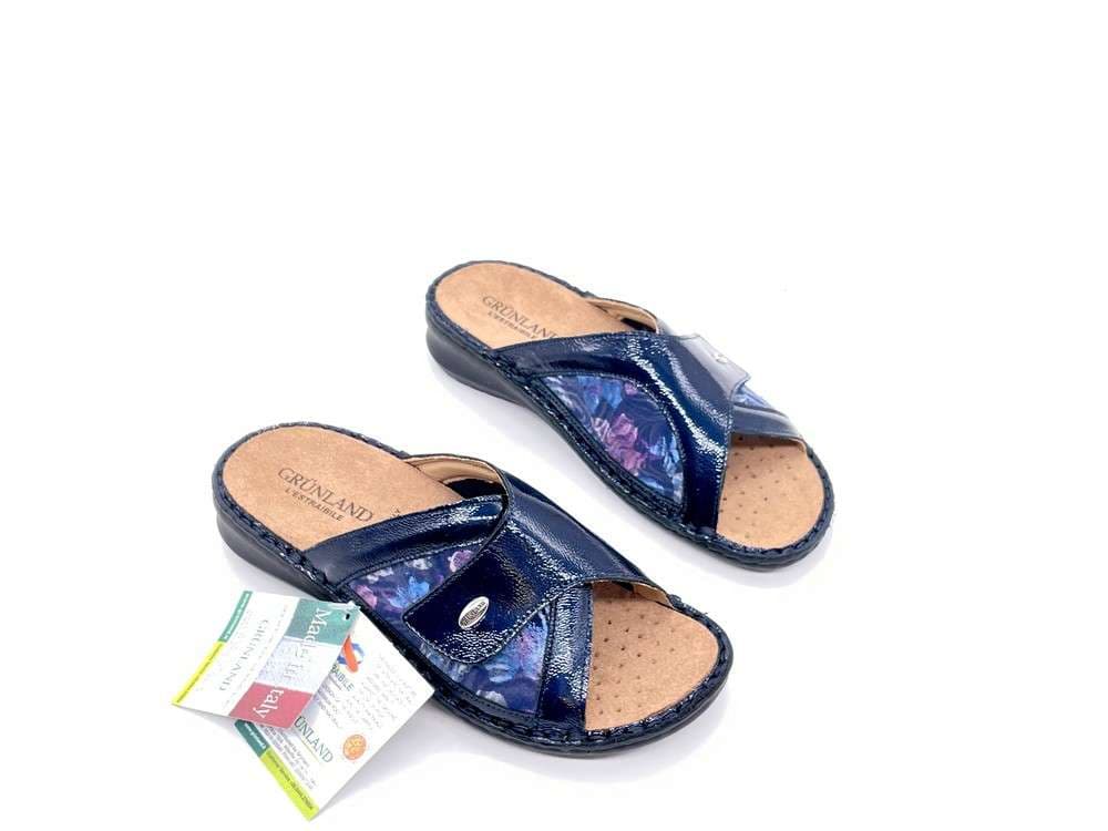 GRUNLAND Ciabatta Donna Dami Blu Uno Strappo in Pantofole Calzature Durello - Agna, commercioVirtuoso.it