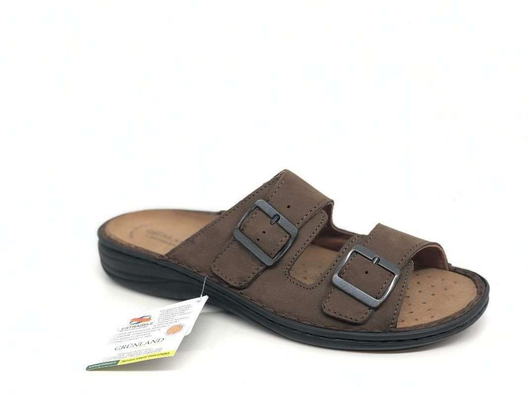 GRUNLAND Ciabatta uomo Lino Testa di moro in Zoccoli e sabot Calzature Durello - Agna, commercioVirtuoso.it