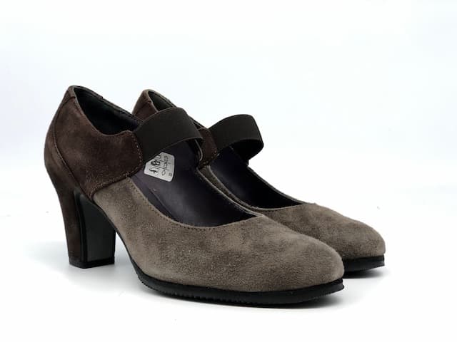 Grunland Ardi décolleté donna scamosciate marroni stile Mary Jane - 6