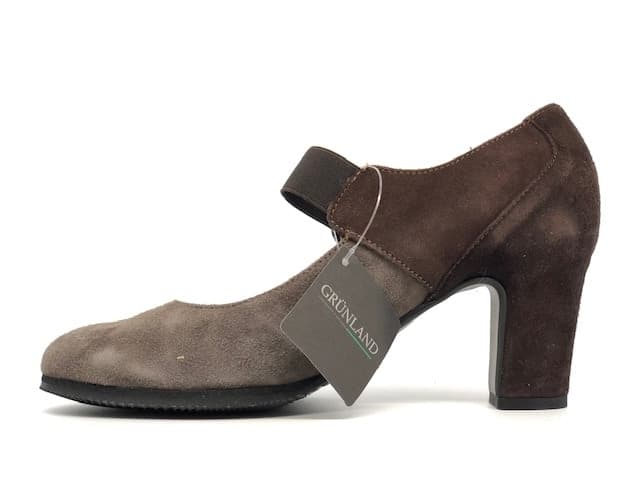 Grunland Ardi décolleté donna scamosciate marroni stile Mary Jane in Scarpe da ballo da donna Calzature Durello - Agna, commercioVirtuoso.it