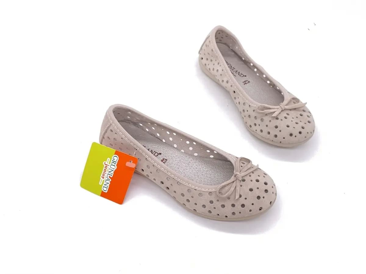 GRUNLAND Ballerina bambina beige forellata in Ballerine Calzature Durello - Agna, commercioVirtuoso.it