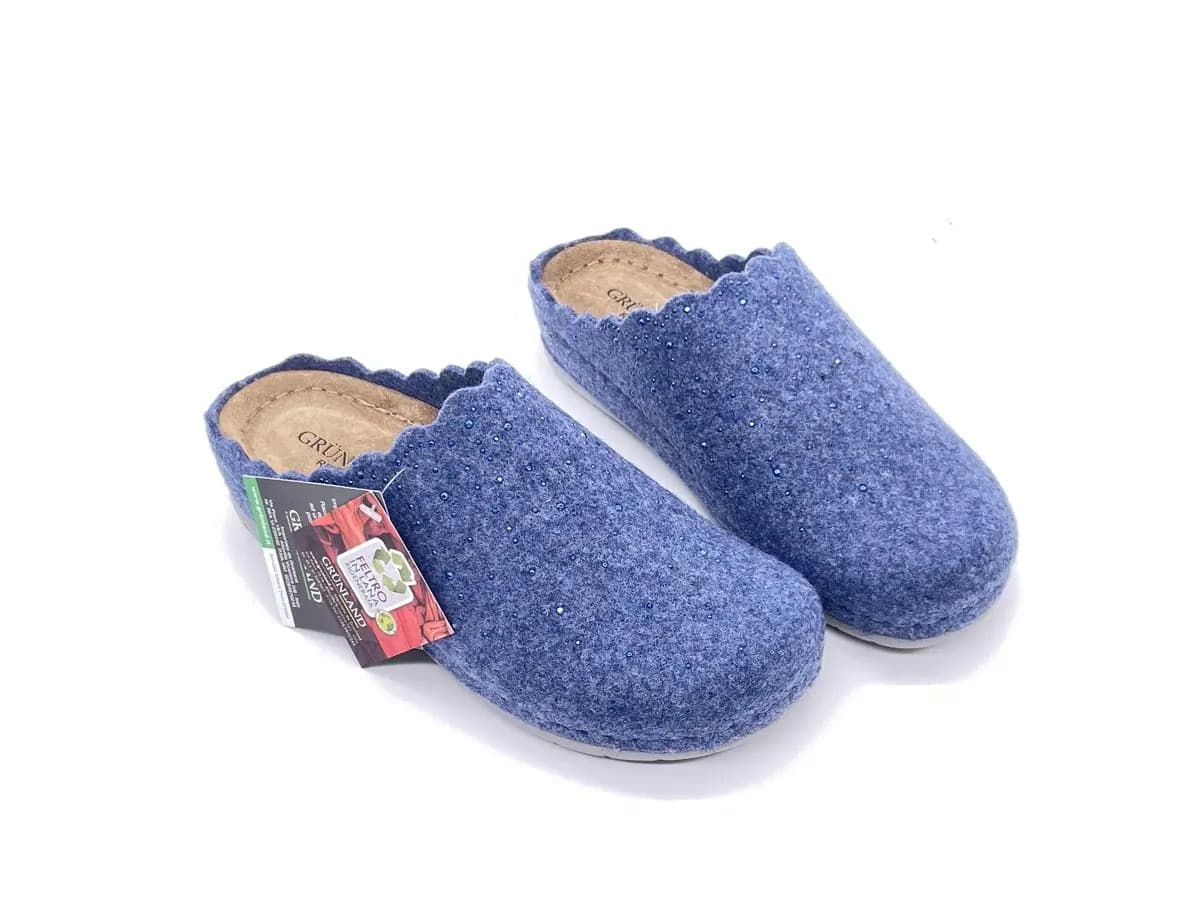 GRUNLAND Ciabatte Chiuse Donna Prau Indaco in Infradito e ciabatte da spiaggia Calzature Durello - Agna, commercioVirtuoso.it