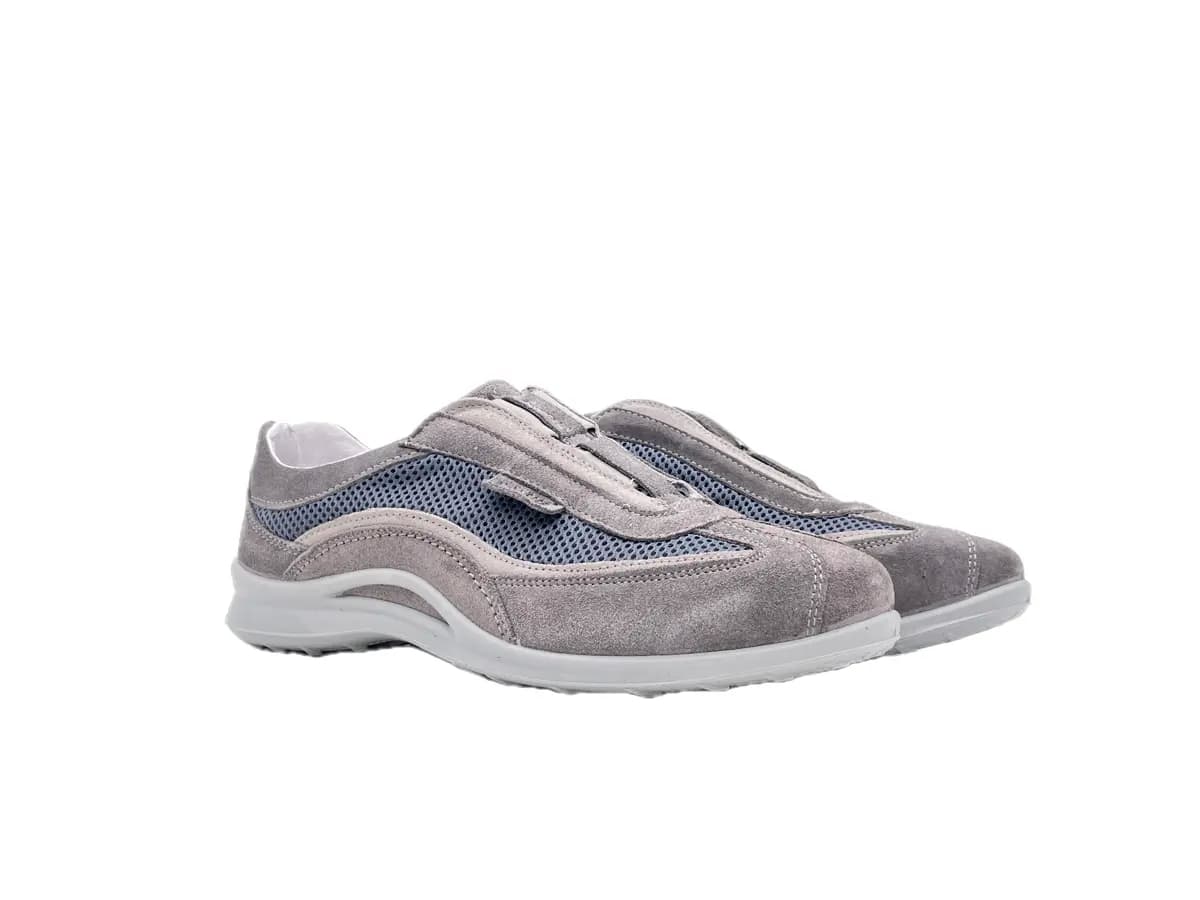 GRISPORT Sneakers slip on uomo in suede grigio 8411n. V20MA - 7