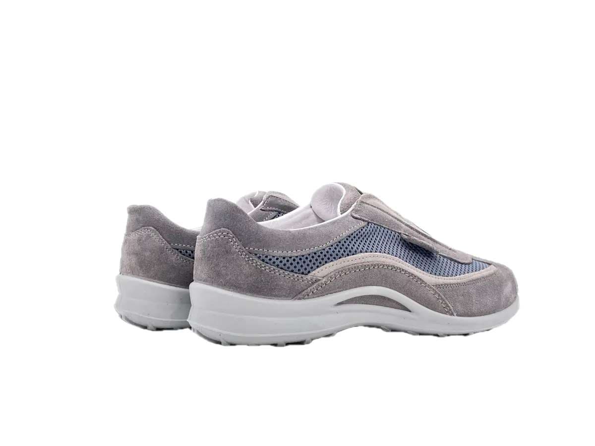 GRISPORT Sneakers slip on uomo in suede grigio 8411n. V20MA in Loafer e mocassini Calzature Durello - Agna, commercioVirtuoso.it
