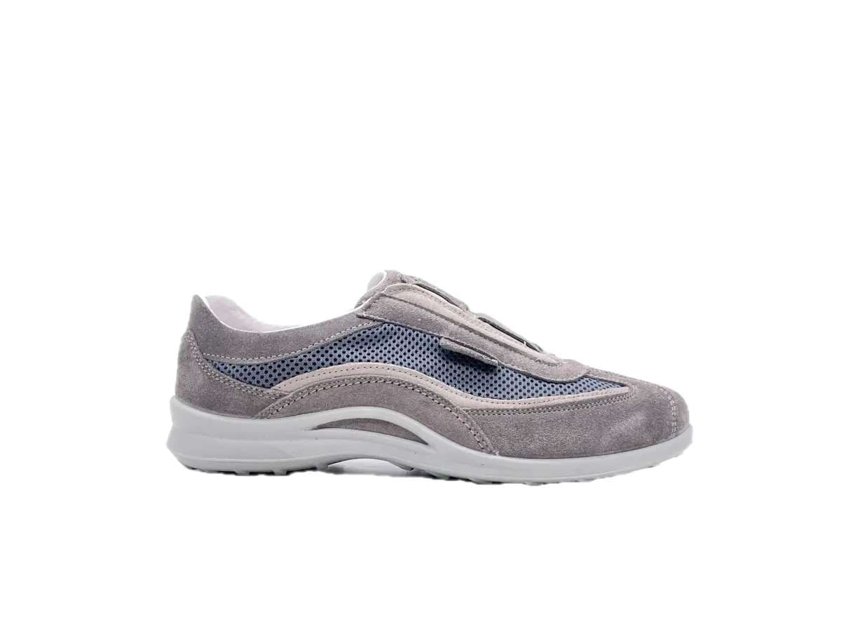 GRISPORT Sneakers slip on uomo in suede grigio 8411n. V20MA in Loafer e mocassini Calzature Durello - Agna, commercioVirtuoso.it