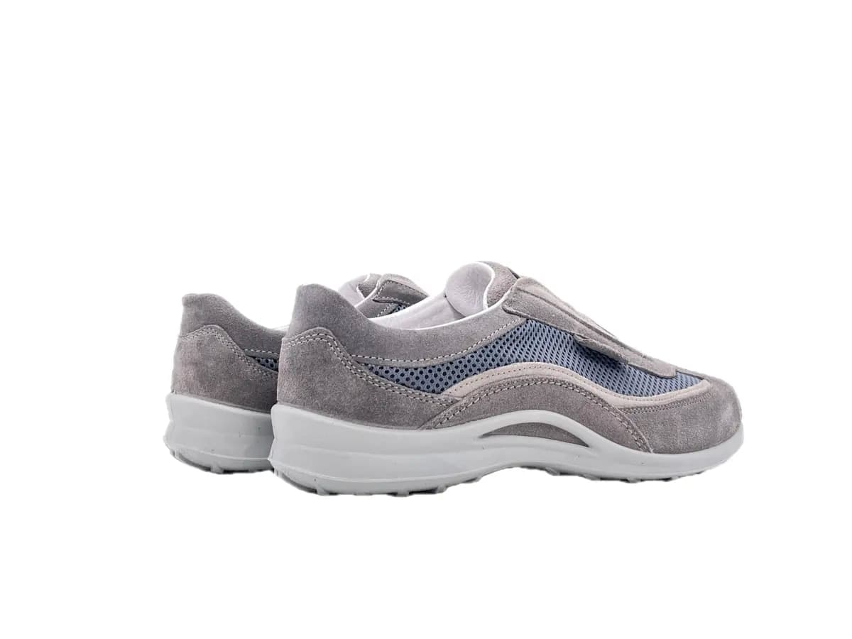 GRISPORT Sneakers slip on uomo in suede grigio 8411n. V20MA in Loafer e mocassini Calzature Durello - Agna, commercioVirtuoso.it