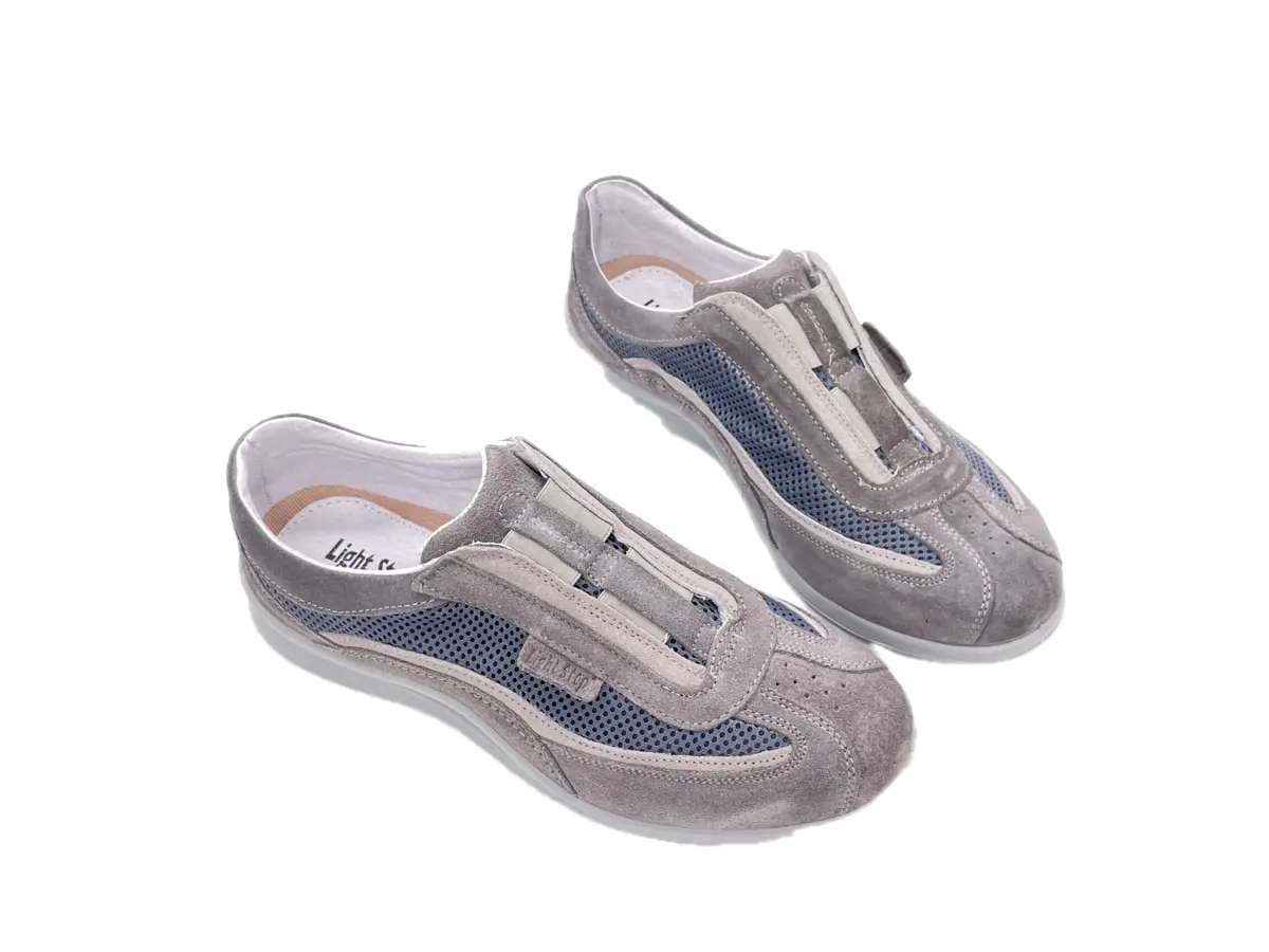 GRISPORT Sneakers slip on uomo in suede grigio 8411n. V20MA - 6