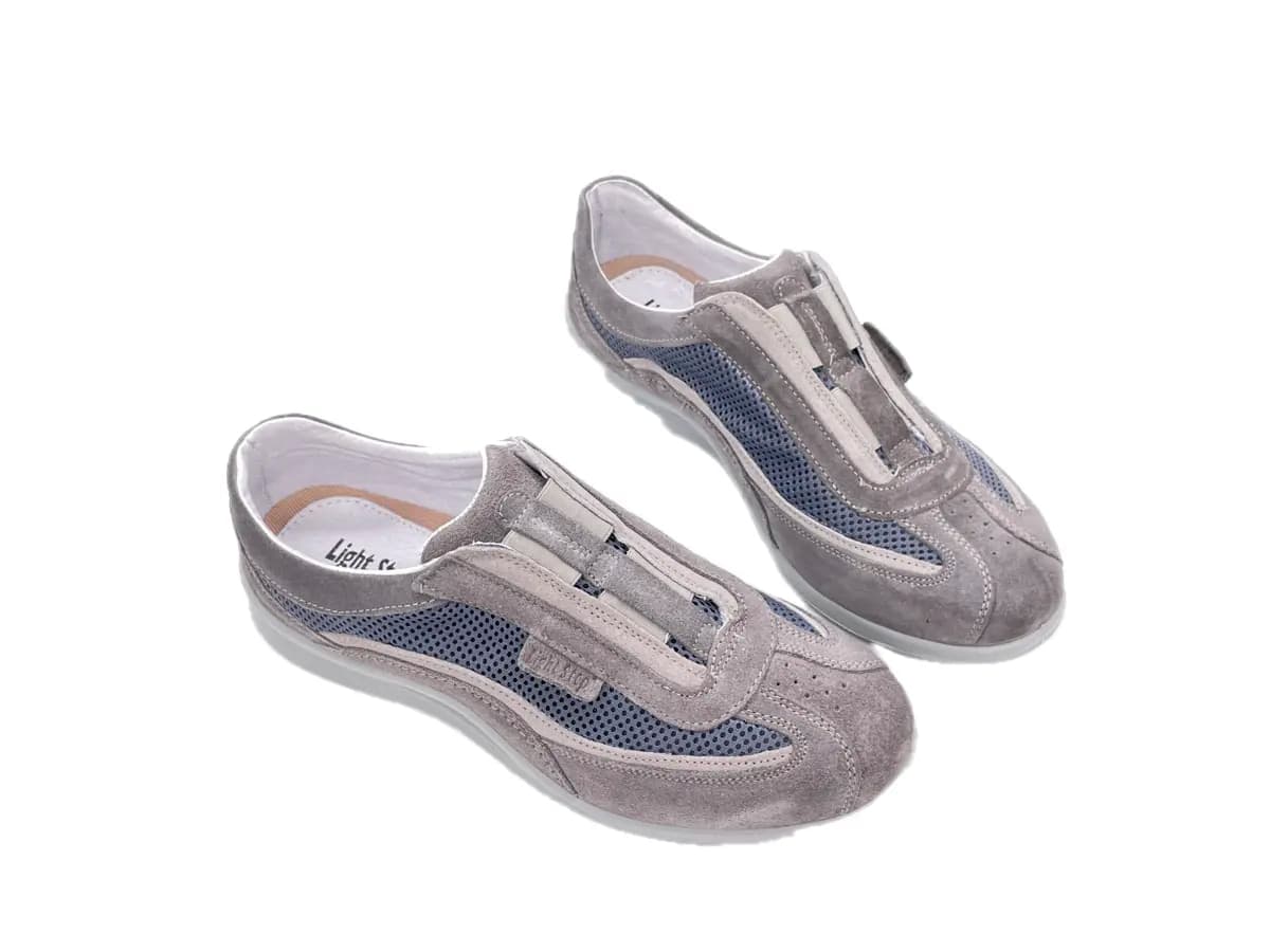 GRISPORT Sneakers slip on uomo in suede grigio 8411n. V20MA - 6