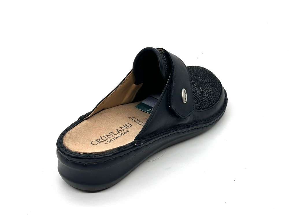 GRUNLAND Ciabatte Aperte Estraibili Donna Dami Nero - 4
